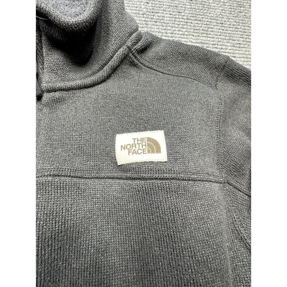 North Face Pullover Sweater Mens Medium Black Half Zip Fleece Outdoor Pocket Zip